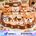 Puppy Playset STL Bundle with Tray Bowls Jars and Spoon