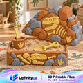 Dinosaur Sandbox STL Bundle with Rock Lid Fossil Bucket and Scoop