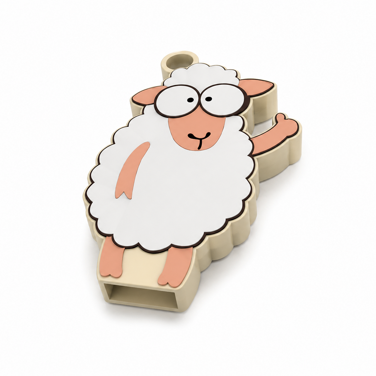 Sheep Soda Can Opener Keychain STL File with Nail Saver