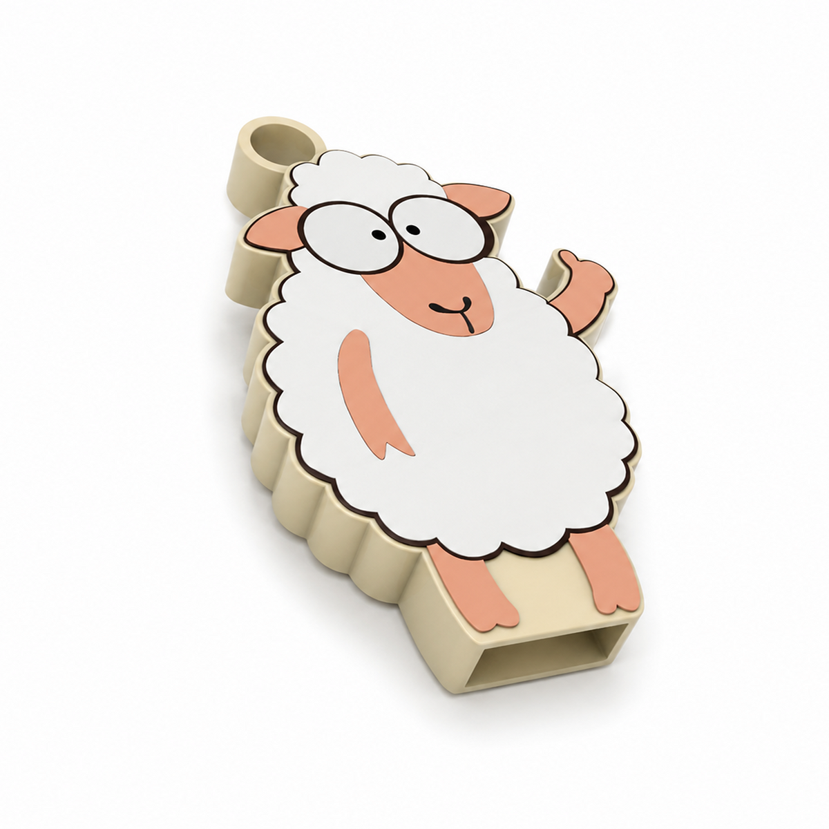 Sheep Soda Can Opener Keychain STL File with Nail Saver