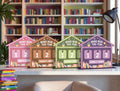 Personalized Books Read This Year Sign, Kids Book Tracker House, Custom Library Reading Counter, Pastel Bookshelf Decor