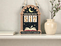 Personalized Books Read Tracker Wooden Sign, Reading Goal Counter Hanging Board, Gothic Library Decor, Book Lover Gift