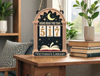 Personalized Books Read Tracker Wooden Sign, Reading Goal Counter Hanging Board, Gothic Library Decor, Book Lover Gift
