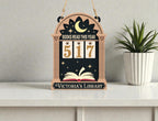 Personalized Books Read Tracker Wooden Sign, Reading Goal Counter Hanging Board, Gothic Library Decor, Book Lover Gift