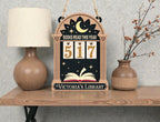 Personalized Books Read Tracker Wooden Sign, Reading Goal Counter Hanging Board, Gothic Library Decor, Book Lover Gift