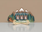 Personalized Hiking Miles Tracker Tabletop Sign | Wooden Adventure Log Decor | Miles Hiked This Year | Gift for Hiking Lovers