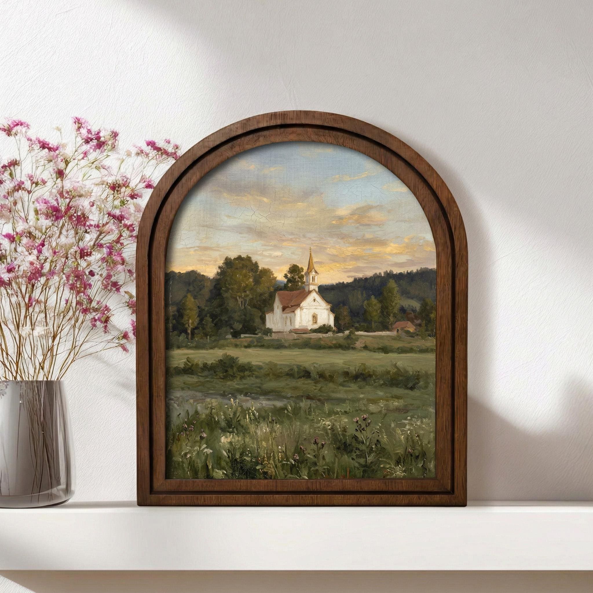 Christian Wall Art, Scripture Wall Art, Jesus Wall Art, Kids Room Art, Rustic Church Landscape Decor, Religious Housewarming Gift