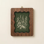Scalloped Wood Frame, Wavy Photo Frame, Wooden Picture Frame, Botanical Art Frame, Tabletop Frame, Canvas Art Frame, Wall Hanging Frame