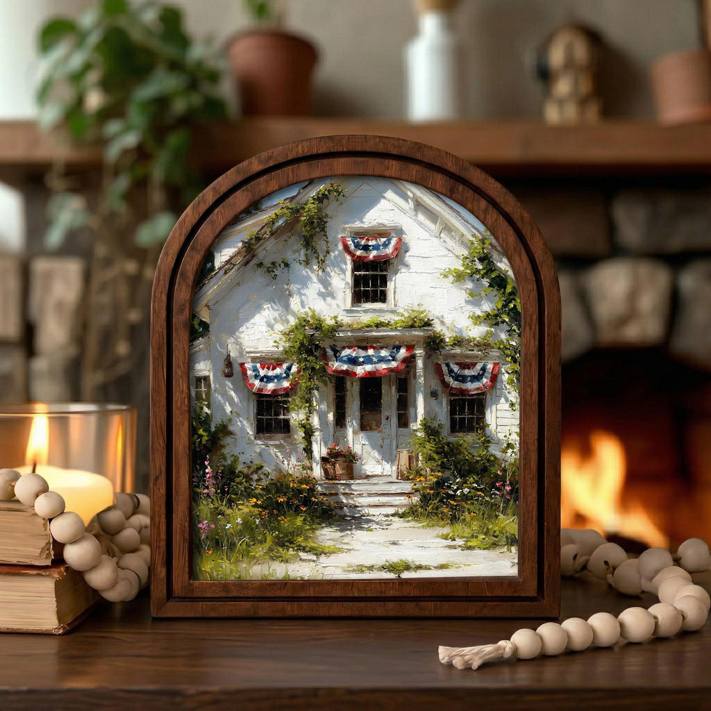 Patriotic Decor,4th of July Wall Art,America 250 Wood Framed Canvas,USA 250 Anniversary Decor,1776-2026 Patriotic Gift,Patriotic Hometown