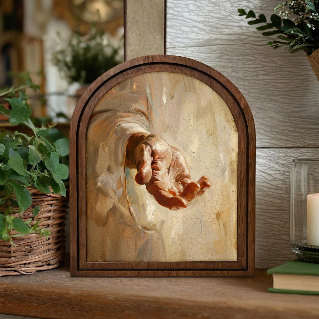 Christian Wall Art, Scripture Wall Art, Jesus Wall Art, Kids Room Art, Hand of God Reaching Out Wall Art, Scripture Gift