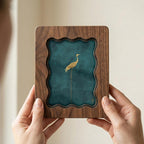 Wood Picture Frame, Scalloped Photo Frame, Wooden Frame 8x10, Custom Picture Frame, Tabletop Art Frame, Wall Decor Frame, Canvas Art Frame