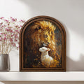 Christian Wall Art, Scripture Wall Art, Jesus Wall Art, Kids Room Art, Lion and the Lamb Wall Art, Scripture Gift