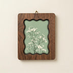 Baby‘s Breath Wall Art, Sage Green Floral Wood Frame, Minimalist Botanical Decor, Wedding Anniversary Gift, Laser Cut Wood Art, Flower Art