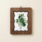 Monstera Leaf Wall Art, Tropical Plant Wood Frame, Plant Lover Gift, Botanical Leaves Print, Boho Home Decor, Laser Cut Wood Artwork, Frame