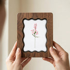 Sweet Pea Flower Art, Birth Month Flower Gift, April Birth Flower, Minimalist Botanical Wall Decor, Wood Picture Frame, Laser Cut Wood Art