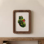 Anatomical Heart Wall Art, Moss Heart Nature Print, Framed Canvas Wood Art, Cardiologist Gift, Botanical Heart Decor, Unique Spiritual Gift