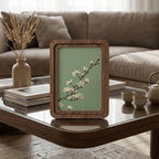 Cherry Blossom Wall Art, Spring Floral Decor, Framed Canvas Wood Art, Japandi Style Decor, Botanical Branch Print, Zen Gift, Nature Wall Art