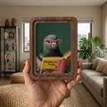 Funny Pigeon Wall Art, Humorous Bird Decor, Pooping on People Book Print, Framed Canvas Wood Art, Quirky Gift, Office Decor, Gag Gift Idea