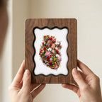 Anatomical Heart Art, Floral Heart Wood Frame, Medical Student Gift, Doctor Office Decor, Botanical Heart Print, Laser Cut Plywood Frame