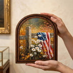 Patriotic Decor,4th of July Wall Art,America 250 Wood Framed Canvas,USA 250 Anniversary Decor,1776-2026 Patriotic Gift,Rustic Art Frame