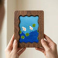 Duck Wall Art, Wooden Duck Decor, Nursery Wall Art, Plywood Frame Canvas, Duck Pond Painting, Kids Room Decor, Housewarming Gift, Wood Art
