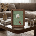 Funny Laundry Room Decor, Rounded Wood Framed Art, Goose on Clothesline Painting, Cute White Duck Art, Quirky Animal Picture, Wall Gift