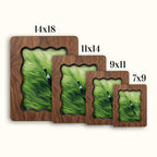 Asian Landscape Wall Art, Green Rice Field Wood Frame, Zen Nature Decor, Vietnamese Countryside Print, Housewarming Gift, Laser Cut Wood Art
