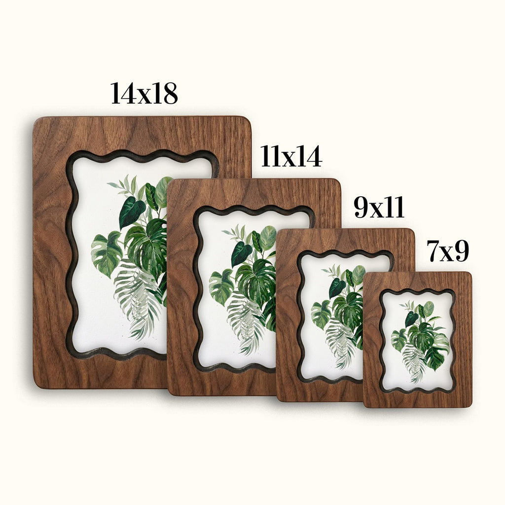 Monstera Leaf Wall Art, Tropical Plant Wood Frame, Plant Lover Gift, Botanical Leaves Print, Boho Home Decor, Laser Cut Wood Artwork, Frame