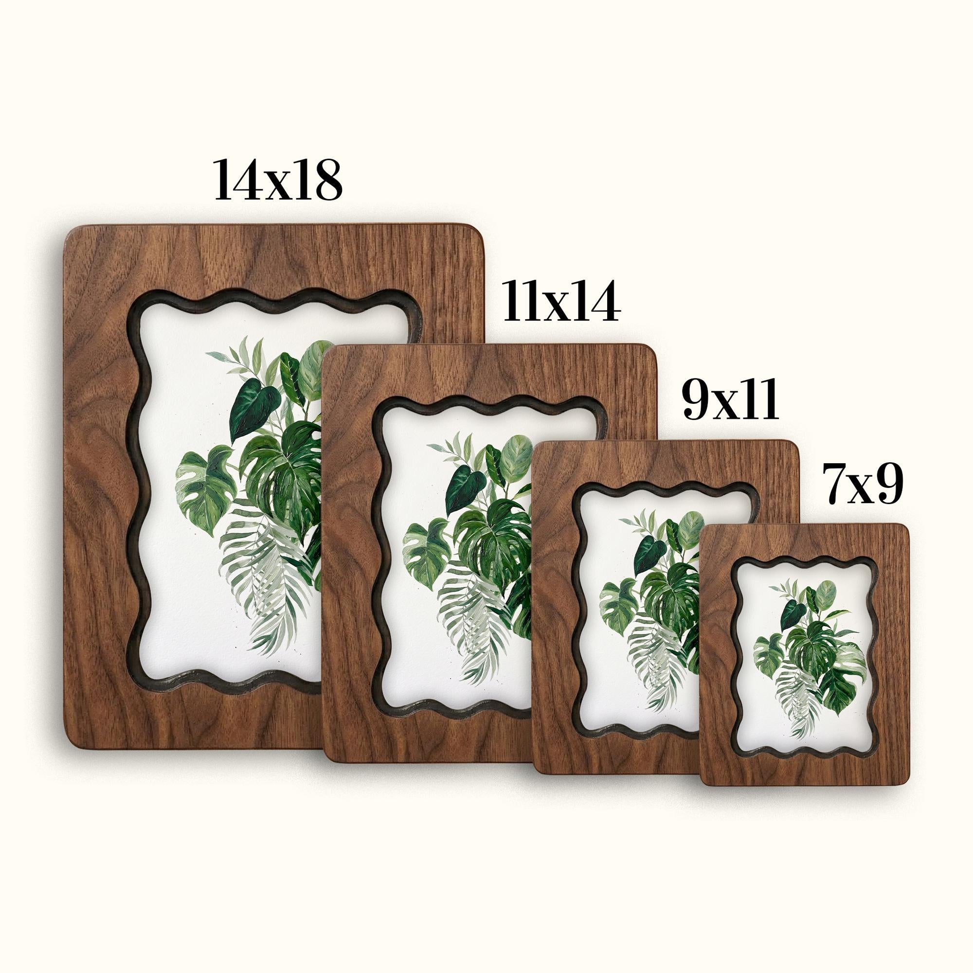 Monstera Leaf Wall Art, Tropical Plant Wood Frame, Plant Lover Gift, Botanical Leaves Print, Boho Home Decor, Laser Cut Wood Artwork, Frame