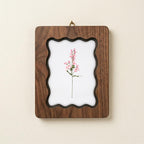 Sweet Pea Flower Art, Birth Month Flower Gift, April Birth Flower, Minimalist Botanical Wall Decor, Wood Picture Frame, Laser Cut Wood Art