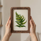 Fern Leaf Wall Art, Botanical Greenery Print, Framed Canvas Wood Art, Nature Lover Gift, Boho Home Decor, Modern Forest Decor, Farmhouse Art