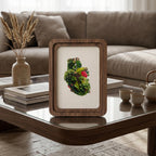 Anatomical Heart Wall Art, Moss Heart Nature Print, Framed Canvas Wood Art, Cardiologist Gift, Botanical Heart Decor, Unique Spiritual Gift