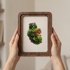 Anatomical Heart Wall Art, Moss Heart Nature Print, Framed Canvas Wood Art, Cardiologist Gift, Botanical Heart Decor, Unique Spiritual Gift