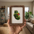 Anatomical Heart Wall Art, Moss Heart Nature Print, Framed Canvas Wood Art, Cardiologist Gift, Botanical Heart Decor, Unique Spiritual Gift