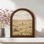 Good Shepherd Art, Jesus Painting, Arched Wood Frame, Christian Wall Decor, Christ Lamb Print, Religious Picture Frame, Catholic Home Gift