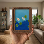 Duck Oil Painting, Arch Wood Frame, Arched Wall Art, Funny Goose Canvas, Duck Nursery Decor, Plywood Art Frame, Cute Animal Art, Wall Decor
