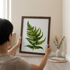 Fern Wall Art, Wood Picture Frame, Botanical Canvas Art, 3D Layered Wood Sign, Framed Leaf Print, Plant Lover Gift, Rustic Home Decor