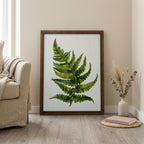 Fern Wall Art, Wood Picture Frame, Botanical Canvas Art, 3D Layered Wood Sign, Framed Leaf Print, Plant Lover Gift, Rustic Home Decor