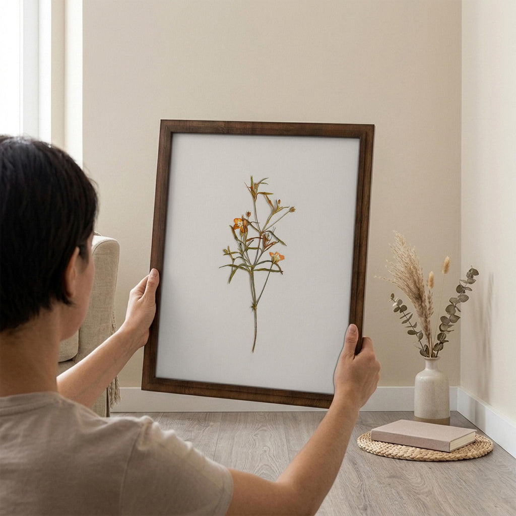 Pressed Flower Art, Wood Picture Frame, Botanical Wall Decor, 3D Layered Wood Sign, Wildflower Canvas, Plant Lover Gift, Rustic Home Decor