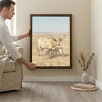 Longhorn Wall Art, Wood Picture Frame, Country Cow Decor, 3D Layered Wood Sign, Western Canvas Print, Farmhouse Gift, Rustic Home Decor