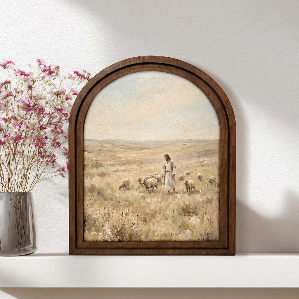 Christian Wall Art, Good Shepherd Art Scripture Wall Art, Jesus Wall Art, Kids Room Art, Christian Scripture Gift