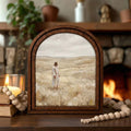 Good Shepherd Art, Jesus Painting, Arched Wood Frame, Christian Wall Decor, Christ Lamb Print, Religious Picture Frame, Catholic Home Gift