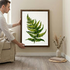 Fern Wall Art, Wood Picture Frame, Botanical Canvas Art, 3D Layered Wood Sign, Framed Leaf Print, Plant Lover Gift, Rustic Home Decor