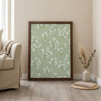 Floral Wall Art, Wood Picture Frame, Sage Green Decor, 3D Layered Wood Sign, Flower Canvas Art, Wildflower Print, Cottagecore Home Decor