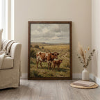 Longhorn Wall Art, Wood Picture Frame, Country Cow Decor, 3D Layered Wood Sign, Western Canvas Print, Farmhouse Gift, Rustic Home Decor