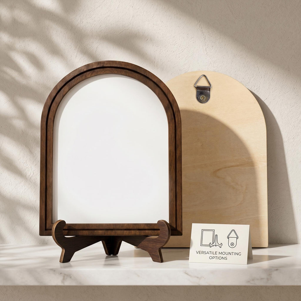 Arched Cow Frame, Country Farmhouse Decor, Wooden Cow Art, Rustic Wood Frame, Canvas Farm Art, 3D Layered Frame, Cow Lover Gift Wall Decor