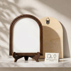 Arched White Horse Frame, Red Barn Ranch Decor, Wooden Horse Art, Rustic Wood Frame, Canvas Farm Art, 3D Layered Frame, Horse Lover Gift