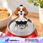 Beagle Puppy Soda Can Opener Keychain STL File with Nail Saver