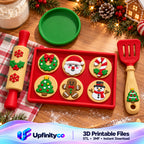 Christmas Cookie Playset STL Bundle with Tray Rolling Pin and Spatula