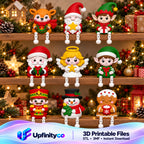 Flexi Christmas STL Bundle with Santa Elf Angel and Nutcrack 1